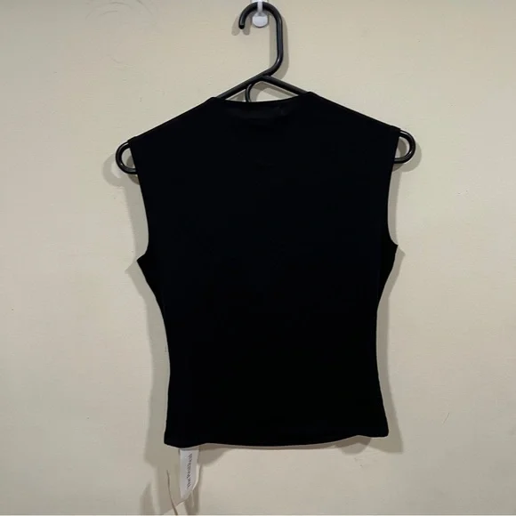 NWT Reformation black blouse top size medium Shae Knit Top - Picture 8 of 8